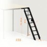 Folding Stairs to wall 54º S