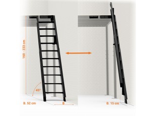 Folding Stairs to wall 45º S