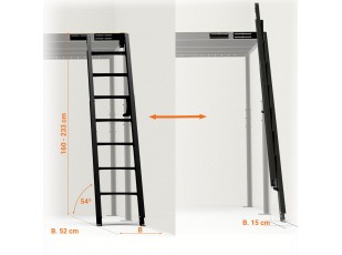 Folding Stairs to wall 54º